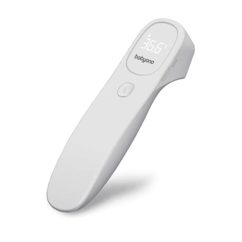 Termometru digital non-contact, BabyOno, Cu afisaj electronic si infrarosu, Testat medical, Alb Termometru digital non-contact, BabyOno, Cu afisaj electronic si infrarosu, Testat medical, Alb