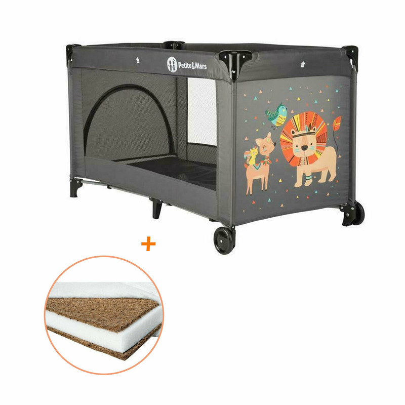 Petite&Mars - Patut pliant cu un nivel, 120x60 cm, EN 716-1:207+AC:2019, EN 716-2:2017, EN 71-3:2019, Leut Gri + Babyneeds - Saltea cocos 120x60x12 cm Petite&Mars - Patut pliant cu un nivel, 120x60 cm, EN 716-1:207+AC:2019, EN 716-2:2017, EN 71-3:2019, Leut Gri + Babyneeds - Saltea cocos 120x60x12 cm