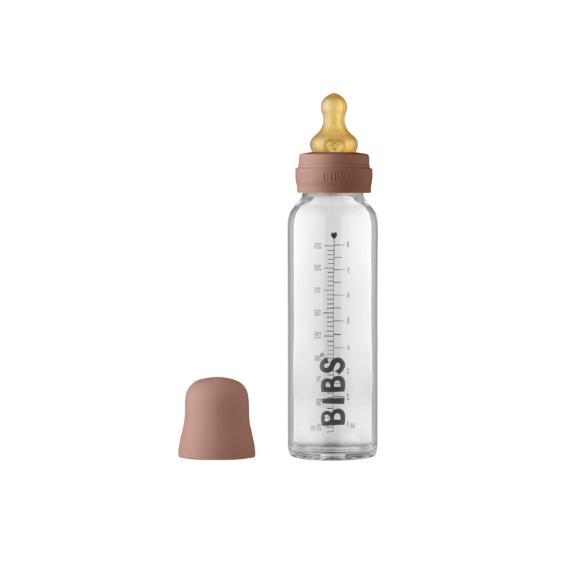 BIBS - Set complet biberon din sticla anticolici, 225 ml, Woodchuck BIBS - Set complet biberon din sticla anticolici, 225 ml, Woodchuck
