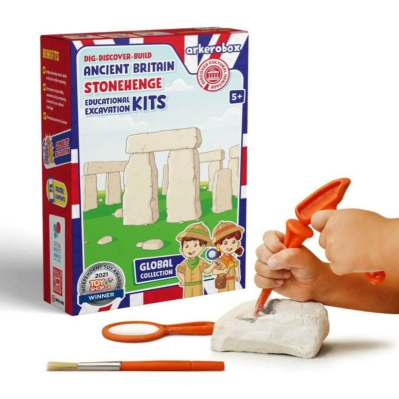Arkerobox - Set arheologic educational si puzzle 3D, Marea Britanie antica, Stonehenge Arkerobox - Set arheologic educational si puzzle 3D, Marea Britanie antica, Stonehenge