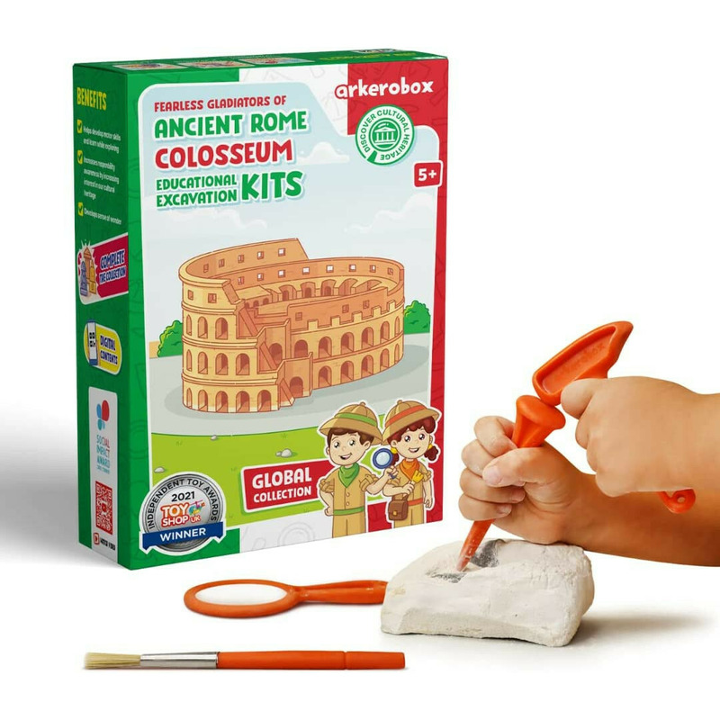 Arkerobox - Set arheologic educational si puzzle 3D, Roma antica, Colosseum Arkerobox - Set arheologic educational si puzzle 3D, Roma antica, Colosseum