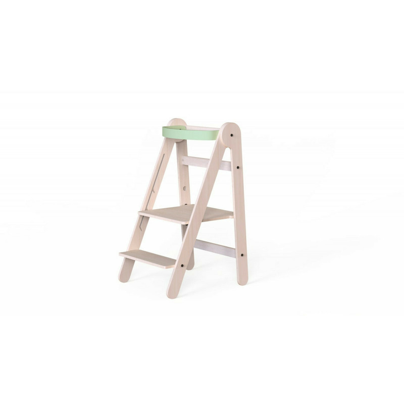 Turn de invatare pliabil MamaToyz Learning Tower din lemn, Verde Turn de invatare pliabil MamaToyz Learning Tower din lemn, Verde