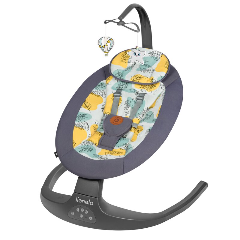 Balansoar si sezlong, Lionelo, Ralf, 2 in 1, Electric, Cu telecomanda si cablu USB, Cu miscare laterala de balansare si 5 niveluri diferite de viteza, Cu 12 melodii, Gri Balansoar si sezlong, Lionelo, Ralf, 2 in 1, Electric, Cu telecomanda si cablu USB, Cu miscare laterala de balansare si 5 niveluri diferite de viteza, Cu 12 melodii, Gri