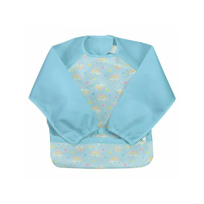 Bavetica Aqua Rainbows multifunctionala cu maneci lungi 12-24 luni - Green Sprouts Bavetica Aqua Rainbows multifunctionala cu maneci lungi 12-24 luni - Green Sprouts