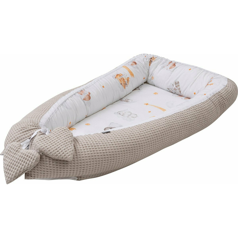 Cosulet reversibil, Bubaba, Sleepy Animals, Pentru bebelusi, Dimensiune 95 x 60 x 20 cm, De la nastere pana la 4 luni, Bej Cosulet reversibil, Bubaba, Sleepy Animals, Pentru bebelusi, Dimensiune 95 x 60 x 20 cm, De la nastere pana la 4 luni, Bej