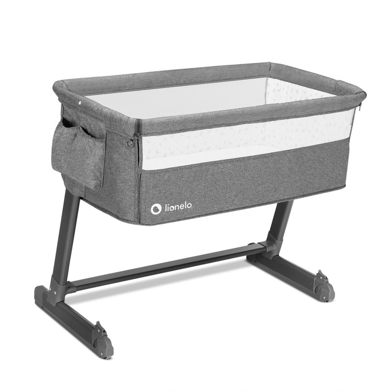 Patut co-sleeper, Lionelo, Theo, 2 in 1, Cu setare unghiulara, Reglabil in 5 pozitii pe inaltime, Conform cu standardele europeane de securitate EN1130 si EN16890, Grey Stone Patut co-sleeper, Lionelo, Theo, 2 in 1, Cu setare unghiulara, Reglabil in 5 pozitii pe inaltime, Conform cu standardele europeane de securitate EN1130 si EN16890, Grey Stone