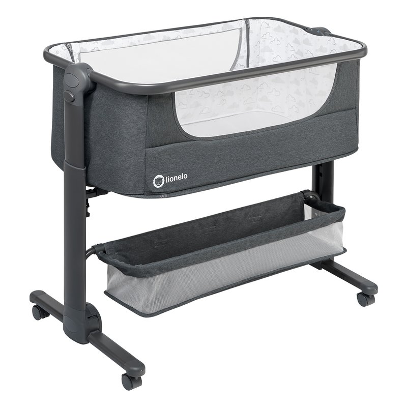 Patut co-sleeper, Lionelo, Timon, 3 in 1, Pliabil, Cu setare unghiulara, Reglabil in 6 pozitii pe inaltime, Din Aluminiu, 90x50 cm, Conform cu standardele europeane de securitate EN1130 si EN16890, Gri Patut co-sleeper, Lionelo, Timon, 3 in 1, Pliabil, Cu setare unghiulara, Reglabil in 6 pozitii pe inaltime, Din Aluminiu, 90x50 cm, Conform cu standardele europeane de securitate EN1130 si EN16890, Gri