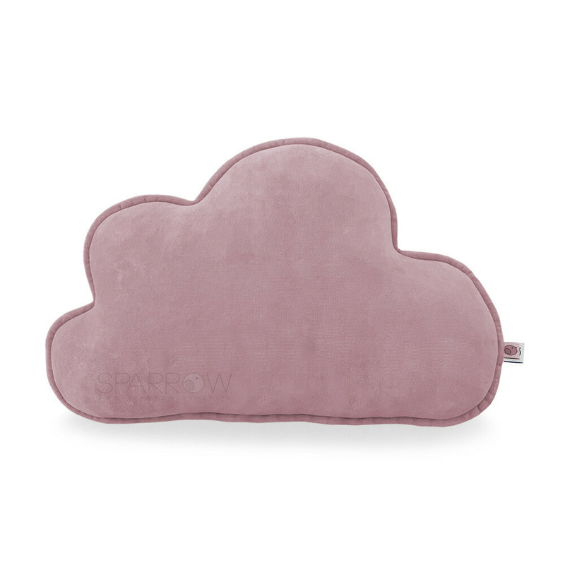 Perna decorativa din bumbac velur, moale, sub forma de Nor, 40 x 30, Sparrow, Cloud, Dirty Pink Perna decorativa din bumbac velur, moale, sub forma de Nor, 40 x 30, Sparrow, Cloud, Dirty Pink