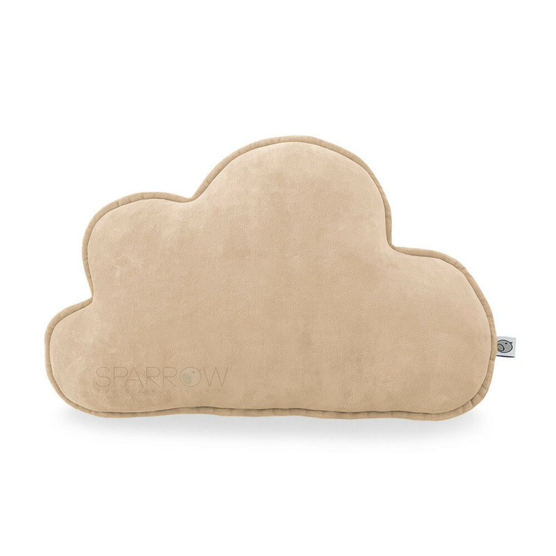 Perna decorativa din bumbac velur, moale, sub forma de Nor, 40 x 30, Sparrow, Cloud, Warm Beige Perna decorativa din bumbac velur, moale, sub forma de Nor, 40 x 30, Sparrow, Cloud, Warm Beige