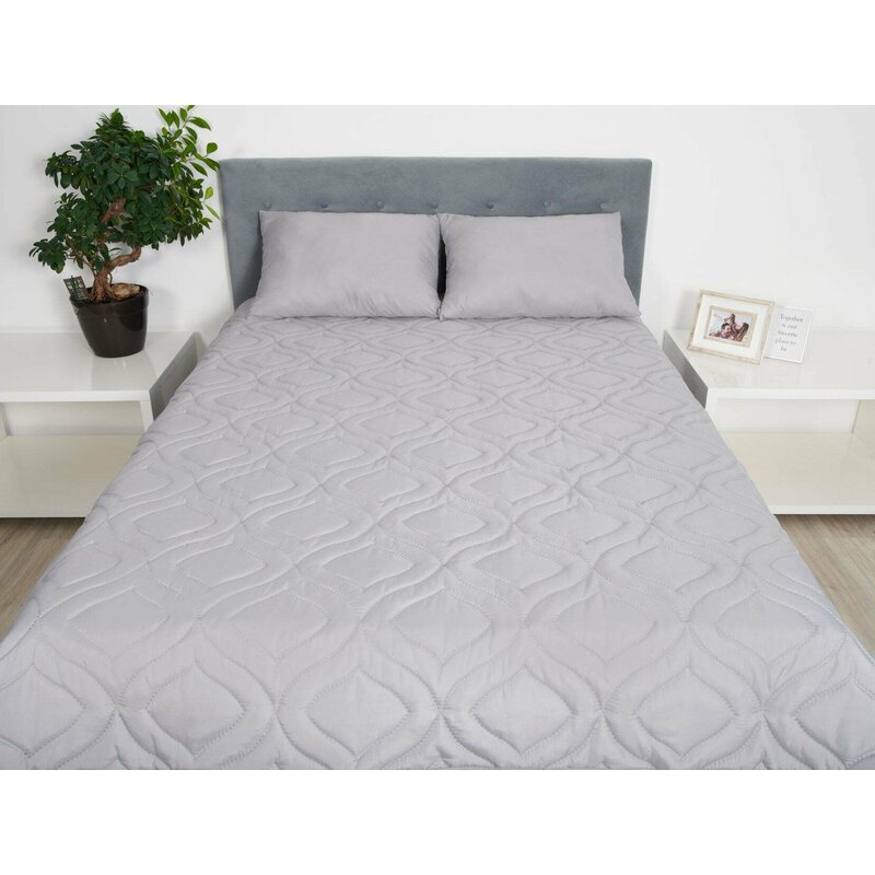 Pilota de vară 180x200 Somnart Belina, microfibra, lavabila la masina, vidata, Gri Pilota de vară 180x200 Somnart Belina, microfibra, lavabila la masina, vidata, Gri