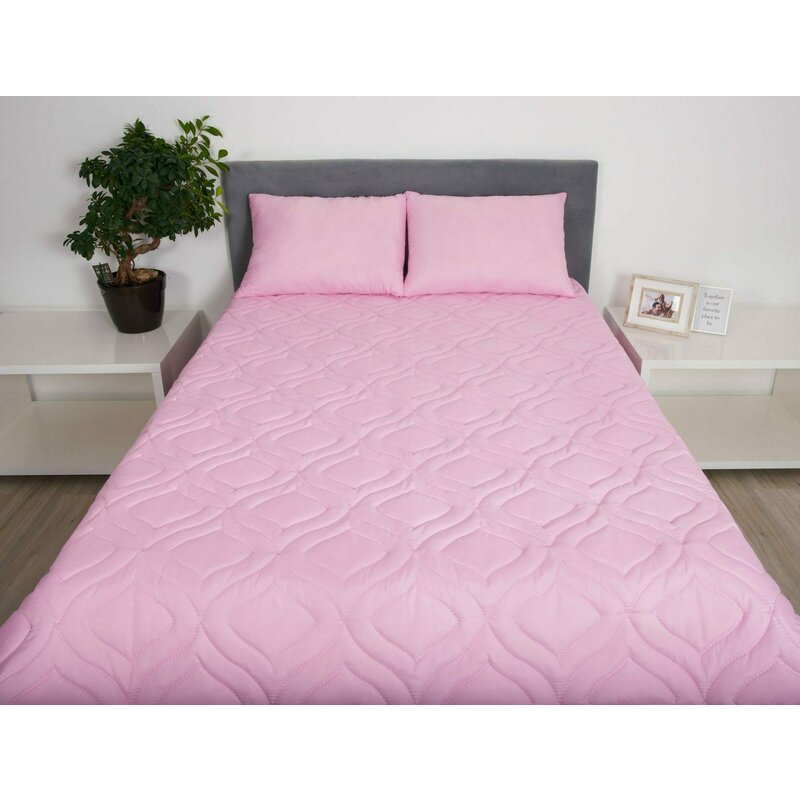 Pilota de vară 180x200 Somnart Belina, microfibra, lavabila la masina, vidata, Roz Pilota de vară 180x200 Somnart Belina, microfibra, lavabila la masina, vidata, Roz