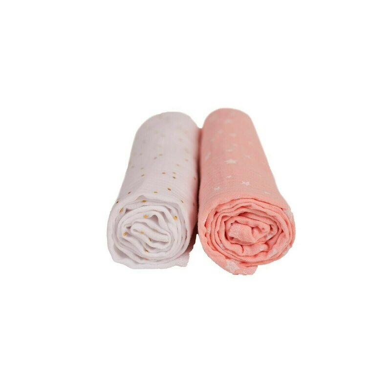 Set 2 scutece, 70x100cm, Din muselina, Refolosibile si cu multiple utilizari, Din Bumbac, Dimensiune mare, Roz_Alb, YappyKids, YappyBlush&Blanc Set 2 scutece, 70x100cm, Din muselina, Refolosibile si cu multiple utilizari, Din Bumbac, Dimensiune mare, Roz_Alb, YappyKids, YappyBlush&Blanc
