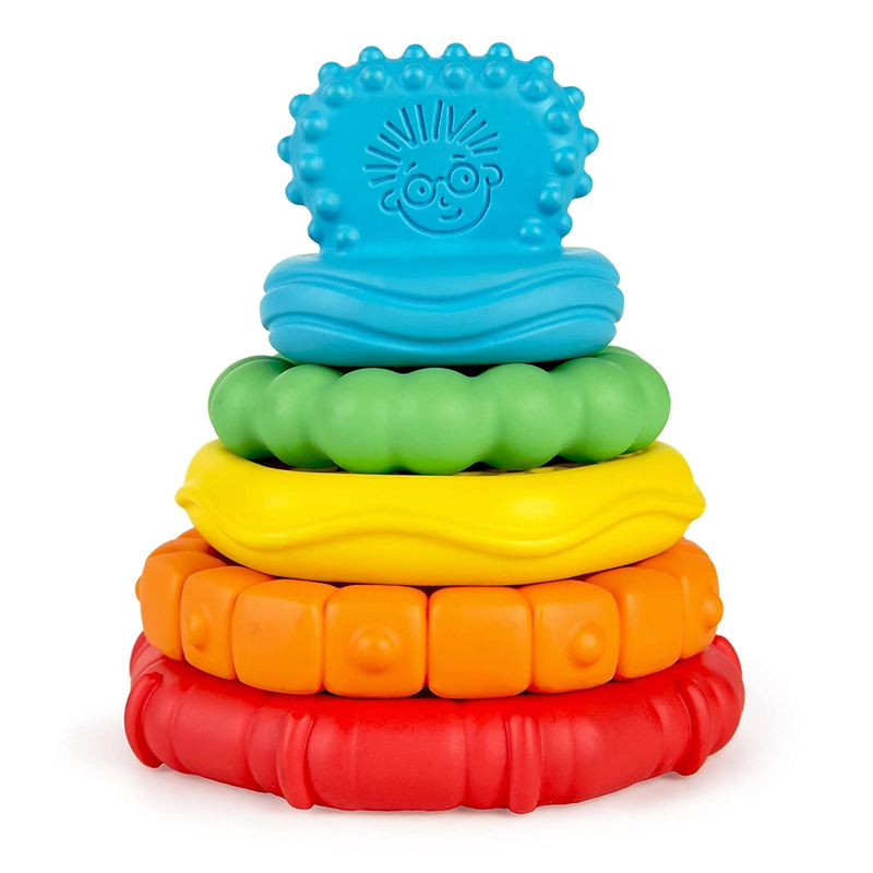 Baby Einstein - Jucarie multisenzoriala si de dentitie Stacking Teether Baby Einstein - Jucarie multisenzoriala si de dentitie Stacking Teether