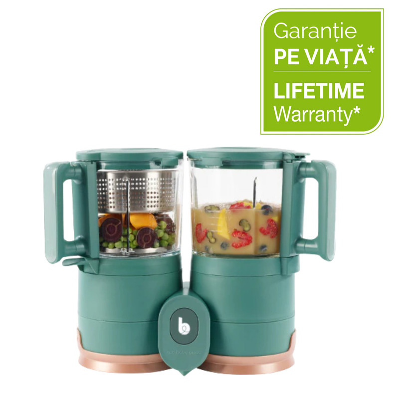 Babymoov - Robot multifunctional Nutribaby Glass 4 in 1 din sticla si otel inoxidabil Babymoov - Robot multifunctional Nutribaby Glass 4 in 1 din sticla si otel inoxidabil