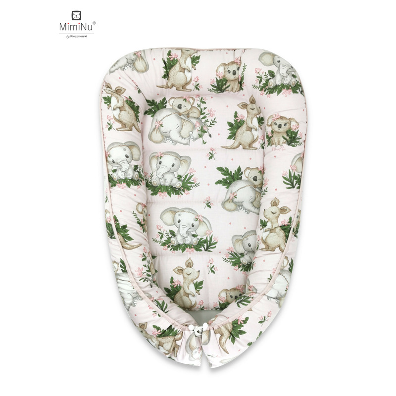 Cosulet bebelus, MimiNu, Pentru dormit, Baby Cocoon 75x55 cm, Husa 100% bumbac, Din bumbac certificat Oeko Tex Standard 100, Design, Baby Animals Cosulet bebelus, MimiNu, Pentru dormit, Baby Cocoon 75x55 cm, Husa 100% bumbac, Din bumbac certificat Oeko Tex Standard 100, Design, Baby Animals