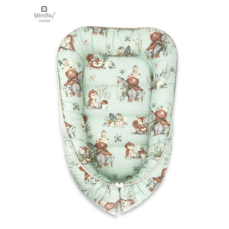 Cosulet bebelus, MimiNu, Pentru dormit, Baby Cocoon 75x55 cm, Husa 100% bumbac, Din bumbac certificat Oeko Tex Standard 100, Design, Let's Go Natural Cosulet bebelus, MimiNu, Pentru dormit, Baby Cocoon 75x55 cm, Husa 100% bumbac, Din bumbac certificat Oeko Tex Standard 100, Design, Let's Go Natural