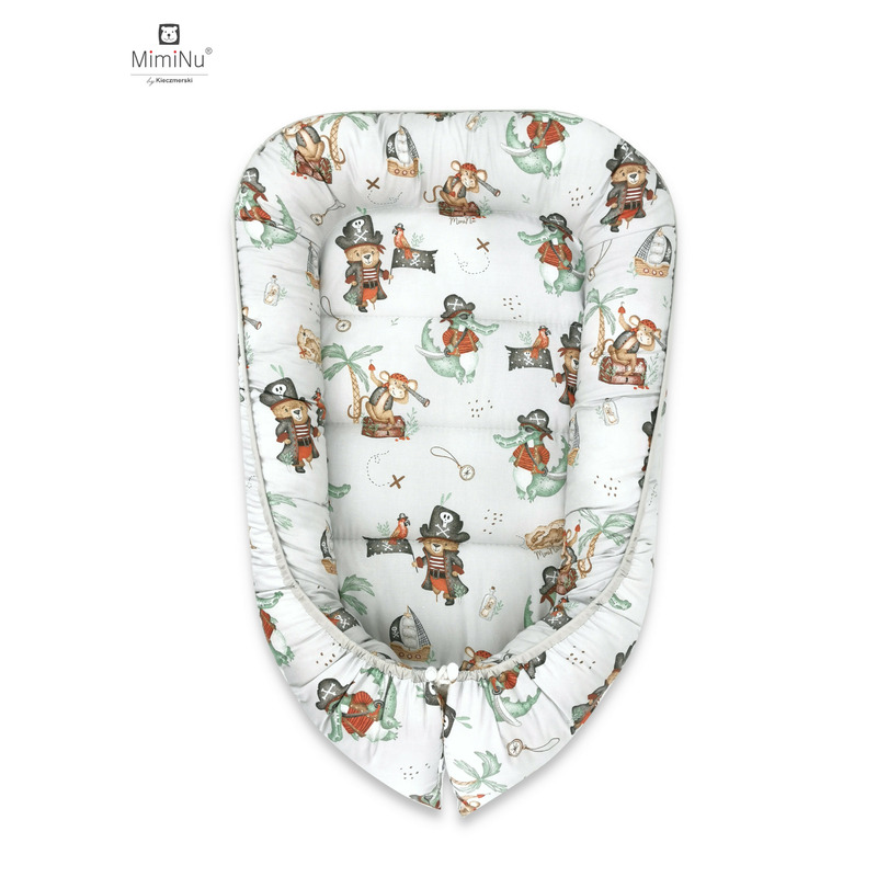 Cosulet bebelus, MimiNu, Pentru dormit, Baby Cocoon 75x55 cm, Husa 100% bumbac, Din bumbac certificat Oeko Tex Standard 100, Design, Pirates Natural Cosulet bebelus, MimiNu, Pentru dormit, Baby Cocoon 75x55 cm, Husa 100% bumbac, Din bumbac certificat Oeko Tex Standard 100, Design, Pirates Natural