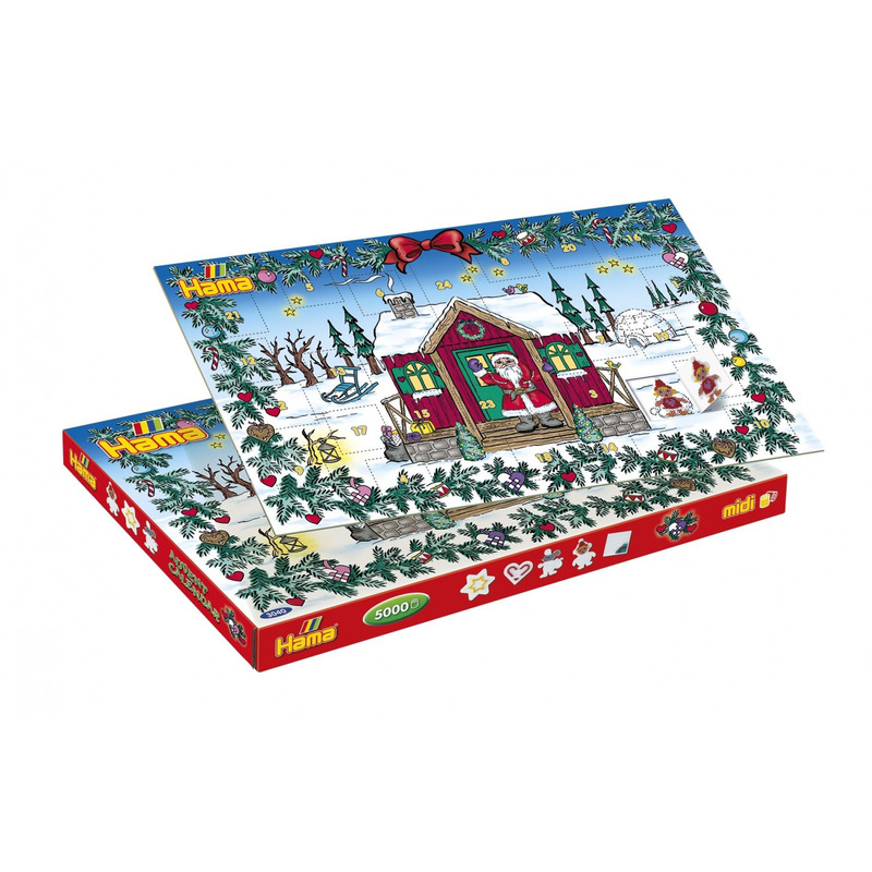Margele de calcat HAMA MIDI Calendar Advent 5000 in cutie + 5 plansete de lucru mic Margele de calcat HAMA MIDI Calendar Advent 5000 in cutie + 5 plansete de lucru mic