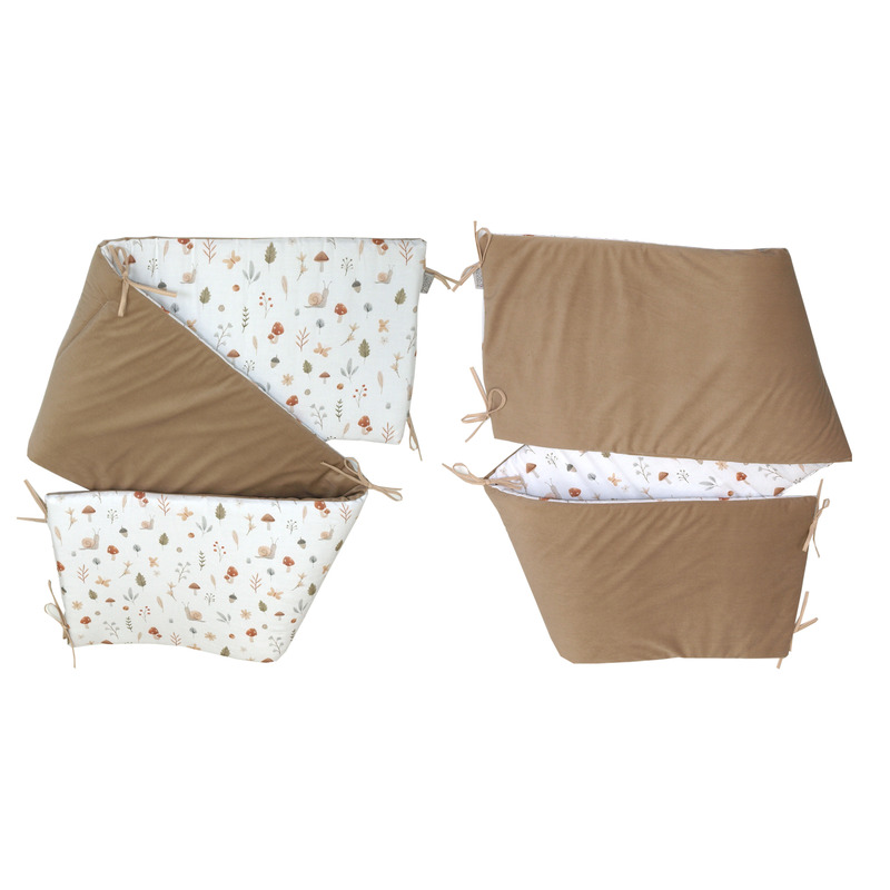 Aparatoare laterala patut, 2 fete, Comori din natura, velvet bej, 180 x 35 cm Aparatoare laterala patut, 2 fete, Comori din natura, velvet bej, 180 x 35 cm