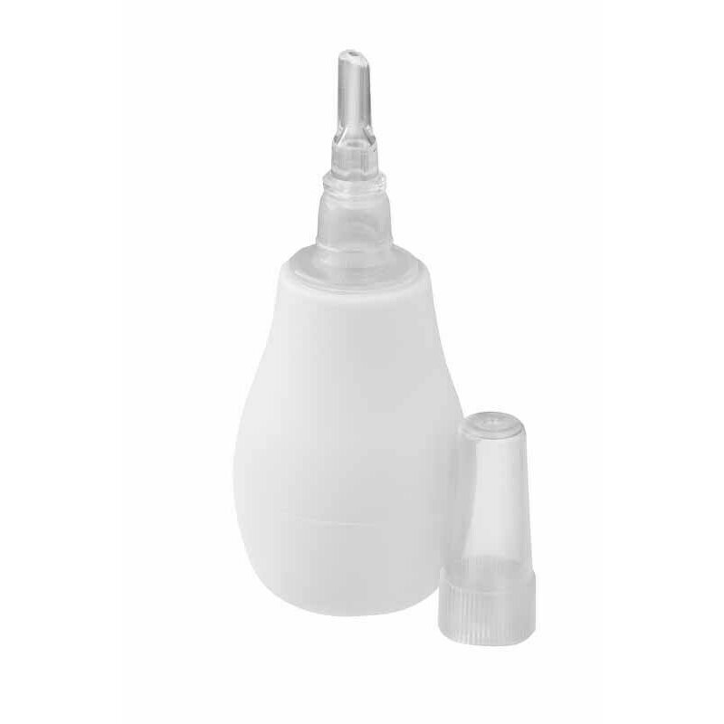 Aspirator nazal manual, BabyOno, Cu varf Din silicon, 0 luni+, Alb Aspirator nazal manual, BabyOno, Cu varf Din silicon, 0 luni+, Alb