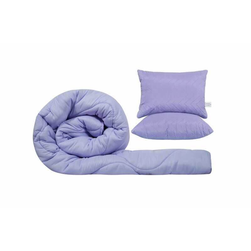 Set SomnART gama Coral, Pilota 200x220 cm si 2 perne 50x70 cm Lavander Set SomnART gama Coral, Pilota 200x220 cm si 2 perne 50x70 cm Lavander