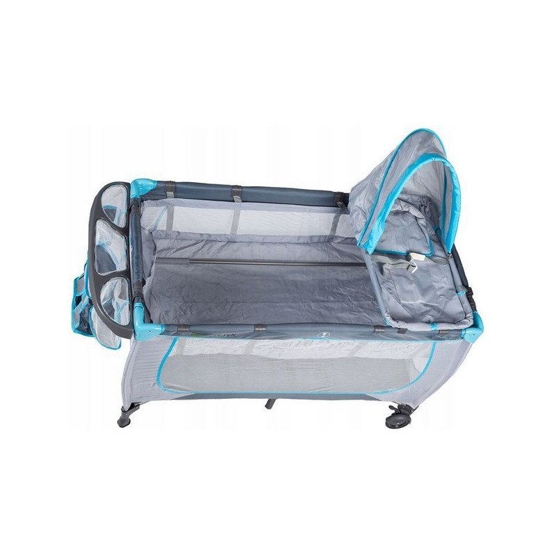 Patut pliabil accesorizat Ecotoys - Gri - Resigilat (husa transport rupta) Patut pliabil accesorizat Ecotoys - Gri - Resigilat (husa transport rupta)