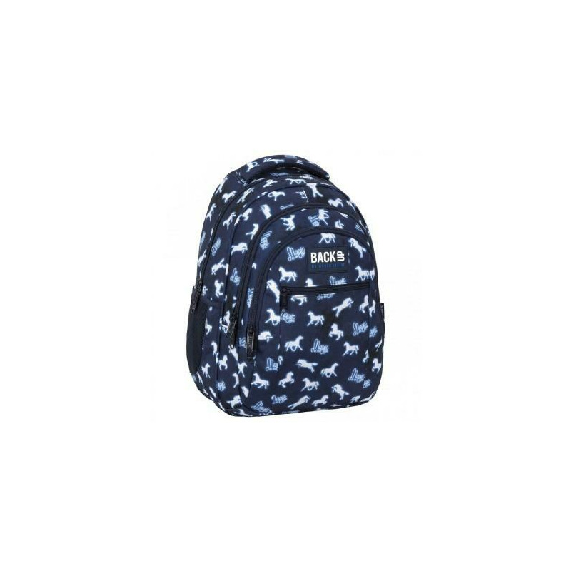 Ghiozdan ergonomic de copii pentru scoala, BackUP, 4 compartimente, model caluti PLB5014 Ghiozdan ergonomic de copii pentru scoala, BackUP, 4 compartimente, model caluti PLB5014