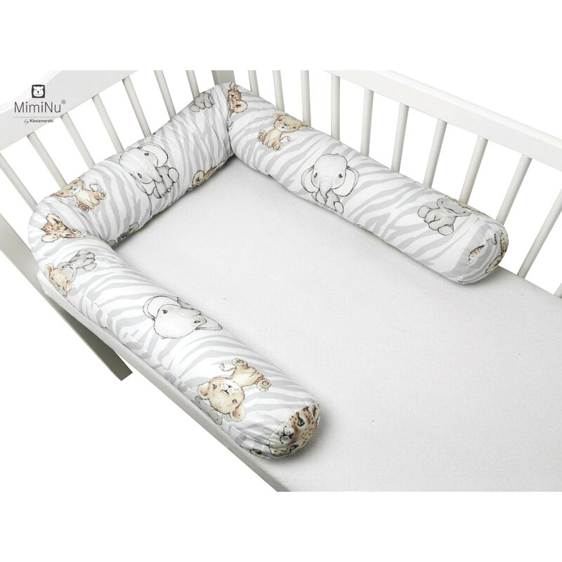Aparatoare pentru patut, MimiNu, Tip rulou, Pentru patut, Lungime 180 cm, Din bumbac certificat Oeko Tex Standard 100, Safari Natural Aparatoare pentru patut, MimiNu, Tip rulou, Pentru patut, Lungime 180 cm, Din bumbac certificat Oeko Tex Standard 100, Safari Natural