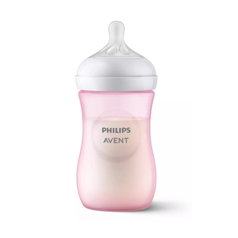 Biberon, Philips Avent, Natural Response, 1 luni+, 260 ml, Fara BPA, Anticolici, Roz Biberon, Philips Avent, Natural Response, 1 luni+, 260 ml, Fara BPA, Anticolici, Roz