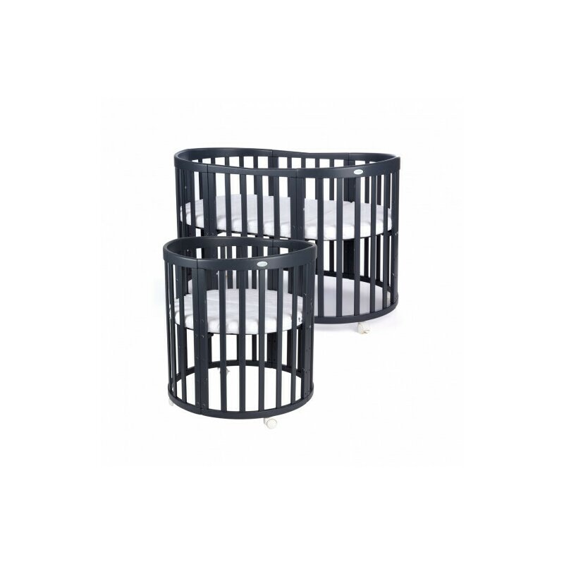 Patut Oval Evolutiv pentru Copii, Multifunctional, 7in1, Saltele Incluse, Transformabil, Masa de Schimbat, Co-Sleeping, Tarc de Joaca, Birou, Scaune, Waldin, Graphite Patut Oval Evolutiv pentru Copii, Multifunctional, 7in1, Saltele Incluse, Transformabil, Masa de Schimbat, Co-Sleeping, Tarc de Joaca, Birou, Scaune, Waldin, Graphite