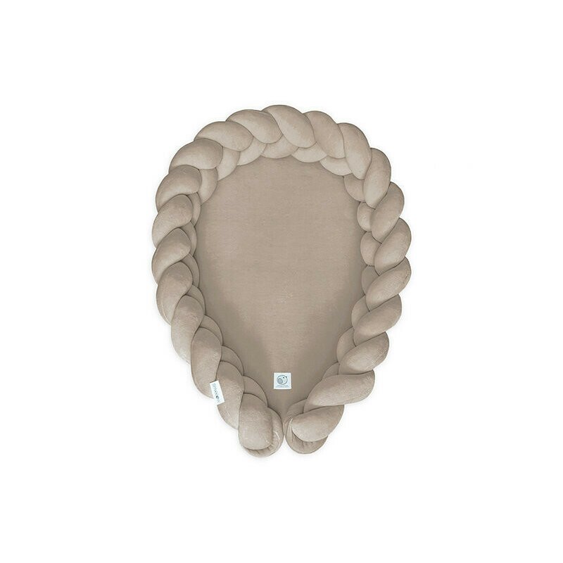 Babynest 2in1 pentru copii, cu margini impletite, din bumbac catifelat, Sparrow Velvet, Cappuccino Babynest 2in1 pentru copii, cu margini impletite, din bumbac catifelat, Sparrow Velvet, Cappuccino