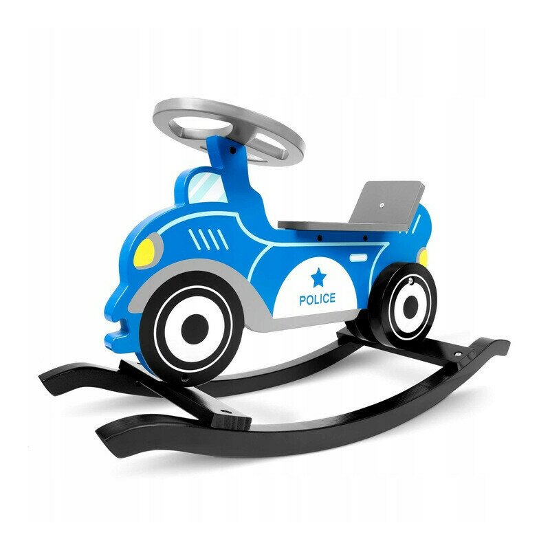 Balansoar, Ricokids, Din lemn, masinuta de politie, 72 x 28 x 43.5 cm, Police, Blue Balansoar, Ricokids, Din lemn, masinuta de politie, 72 x 28 x 43.5 cm, Police, Blue