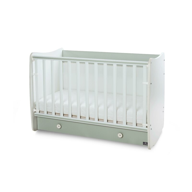 Pat balansoar, Dream, 60x120 cm, transformabil, White Milky Green Pat balansoar, Dream, 60x120 cm, transformabil, White Milky Green