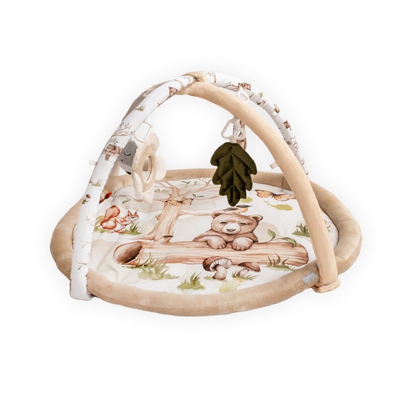 Babysteps - Salteluta cu arcada interactiva pentru copii si bebelusi, activitati cu jucarii senzoriale Happy Bear Babysteps - Salteluta cu arcada interactiva pentru copii si bebelusi, activitati cu jucarii senzoriale Happy Bear