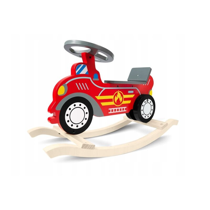 Balansoar, Ricokids, Din lemn, masinuta de pompieri, 72 x 28 x 43.5 cm, Fire Brigade Balansoar, Ricokids, Din lemn, masinuta de pompieri, 72 x 28 x 43.5 cm, Fire Brigade