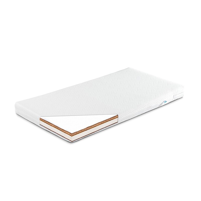 Saltea pentru patut, Sensillo, 120x60x8 cm, Compozitie cocos-spuma-cocos, Husa detasabila, Pentru patut de lemn sau pliabil, Nivel duritate H3 (dur), OEKO-TEX Standard 100, Alb Saltea pentru patut, Sensillo, 120x60x8 cm, Compozitie cocos-spuma-cocos, Husa detasabila, Pentru patut de lemn sau pliabil, Nivel duritate H3 (dur), OEKO-TEX Standard 100, Alb