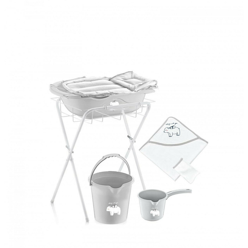 Set cadita de baie complet pentru bebelusi cu 6 piese, BabyJem (Culoare: Bleu) Set cadita de baie complet pentru bebelusi cu 6 piese, BabyJem (Culoare: Bleu)