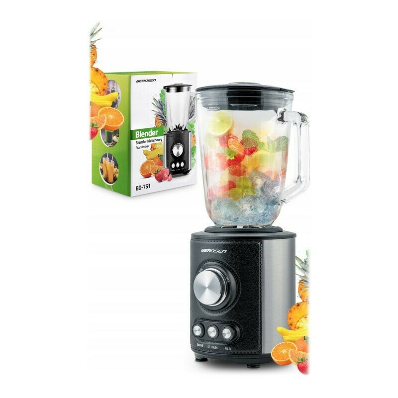 Blender cu cana mare pentru fructe, legume si gheata, Berdsen, BD-751, 800W, 3 functii de utilizare, capacitate bol 1.5L Blender cu cana mare pentru fructe, legume si gheata, Berdsen, BD-751, 800W, 3 functii de utilizare, capacitate bol 1.5L