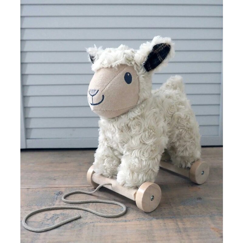 Little Bird Told Me - Lambert Sheep Pull Along Toy cu roti detasabile, pentru copii Little Bird Told Me - Lambert Sheep Pull Along Toy cu roti detasabile, pentru copii