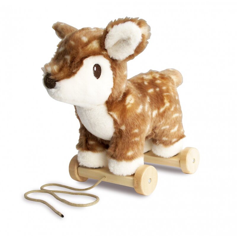 Little Bird Told Me - Willow Deer Pull Along Toy cu roti detasabile, pentru copii Little Bird Told Me - Willow Deer Pull Along Toy cu roti detasabile, pentru copii