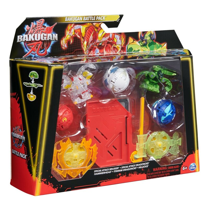 BAKUGAN SET DE LUPTA BRUISER, DRAGONOID, HAMMERHEAD, TITANIUM DRAGONOID SI NILLIOUS BAKUGAN SET DE LUPTA BRUISER, DRAGONOID, HAMMERHEAD, TITANIUM DRAGONOID SI NILLIOUS