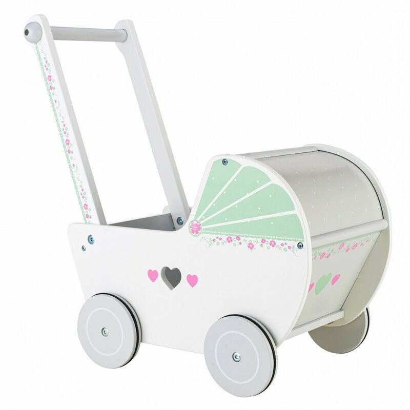 Carucior pentru papusi, din lemn, antemergator, impingator pentru bebe, Ecotoys, TL00016, sprijina invatarea mersului Carucior pentru papusi, din lemn, antemergator, impingator pentru bebe, Ecotoys, TL00016, sprijina invatarea mersului