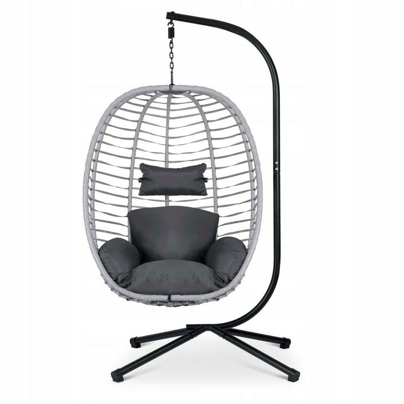 Fotoliu tip balansoar suspendat + perne, Sofotel, Toskana, 135 kg, cadru metalic, Gri Fotoliu tip balansoar suspendat + perne, Sofotel, Toskana, 135 kg, cadru metalic, Gri