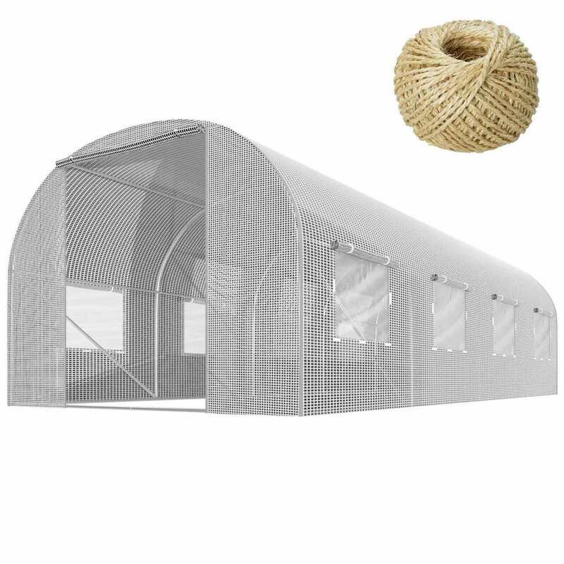 Solar de gradina, tip tunel, 13.5 mp, 300 cm x 450 cm x 200 cm, folie PE 140g/m² cu filtru UV4, 8 ferestre, snur 100 m, Plonos, Alb Solar de gradina, tip tunel, 13.5 mp, 300 cm x 450 cm x 200 cm, folie PE 140g/m² cu filtru UV4, 8 ferestre, snur 100 m, Plonos, Alb