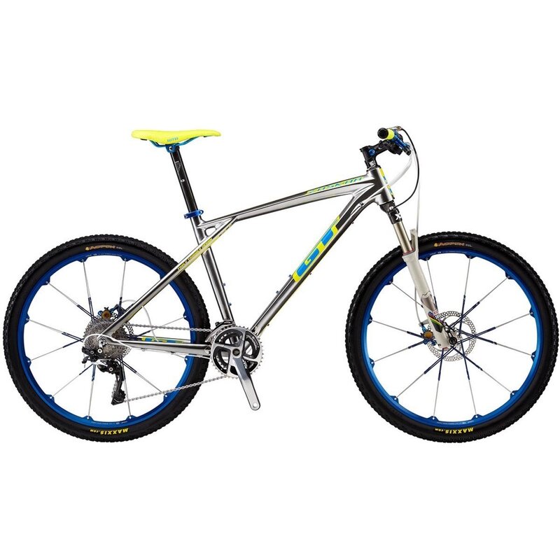 Bicicleta GT Zaskar Team Carbon 26, Cadru Marime L culoare argintiu-verde Bicicleta GT Zaskar Team Carbon 26, Cadru Marime L culoare argintiu-verde