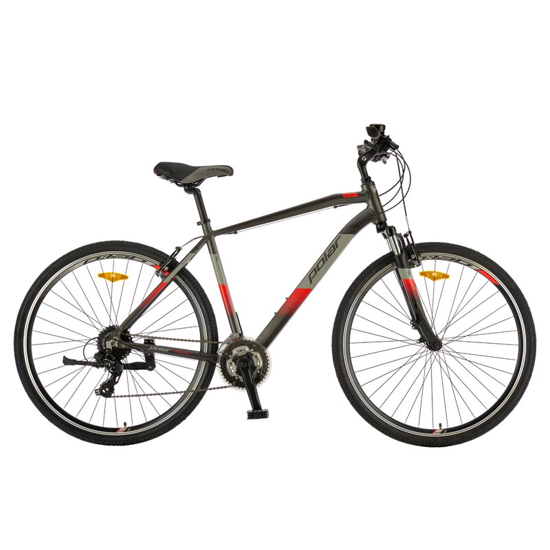 Bicicleta Trekking Polar Forester Comp - 28 inch, L-XL, Gri-Rosu Bicicleta Trekking Polar Forester Comp - 28 inch, L-XL, Gri-Rosu