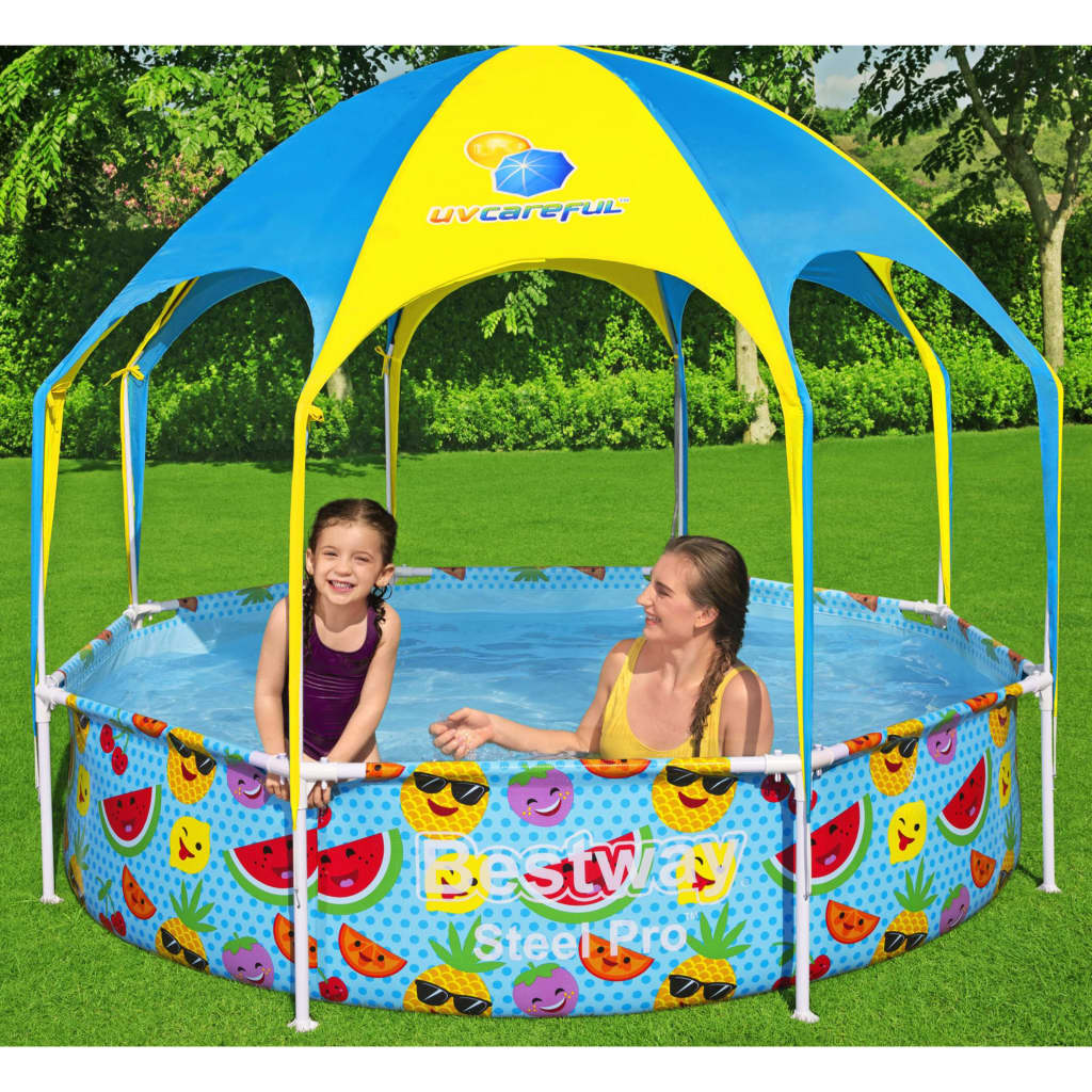 Bestway Piscina supraterana copii Steel Pro, protectie UV, 244 x 51 cm Bestway Piscina supraterana copii Steel Pro, protectie UV, 244 x 51 cm