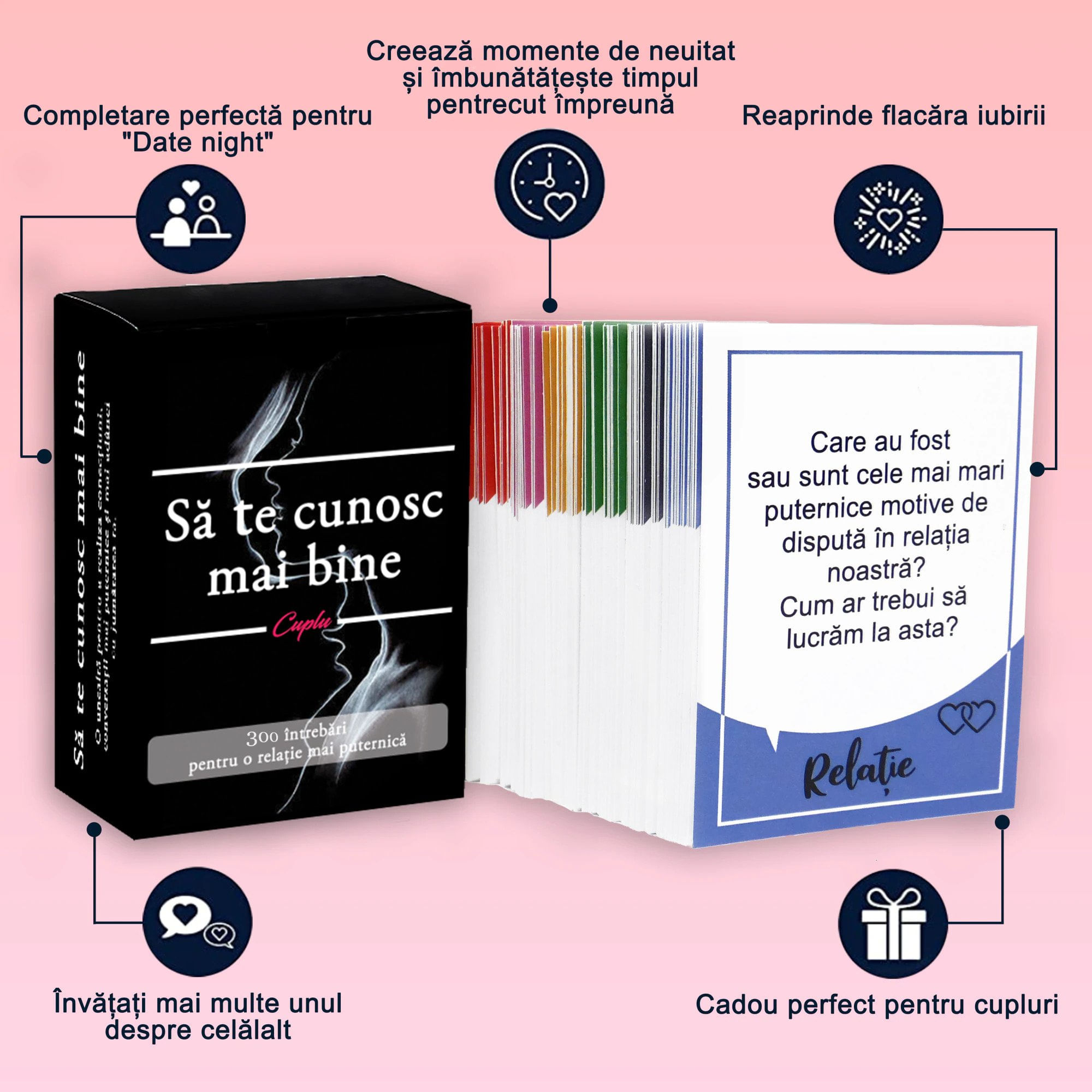 Sa te cunosc mai bine - 300 de intrebari si initiatori pentru o conversatie captivanta pentru cupluri in limba romana Sa te cunosc mai bine - 300 de intrebari si initiatori pentru o conversatie captivanta pentru cupluri in limba romana
