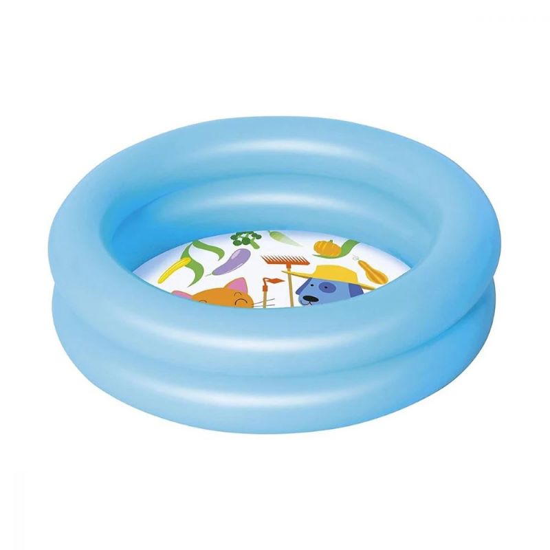 Pachet piscina gonflabila Bestway + kit de reparatii, pentru baieti, 61x15 cm, albastru Pachet piscina gonflabila Bestway + kit de reparatii, pentru baieti, 61x15 cm, albastru