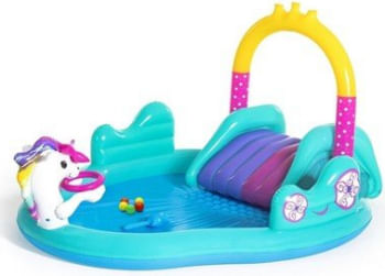 Piscina copii, cu tobogan si stropitoare, Bestway, Unicorn ,dimensiune 274 x 198 x 137 cm Piscina copii, cu tobogan si stropitoare, Bestway, Unicorn ,dimensiune 274 x 198 x 137 cm